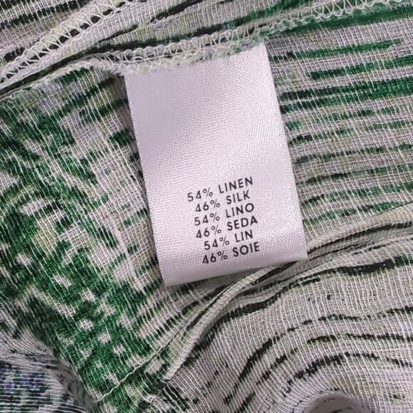 Worth Top Womens Large Multicolor Sleeveless Blouse Linen/Silk Blend - Picture 7 of 10